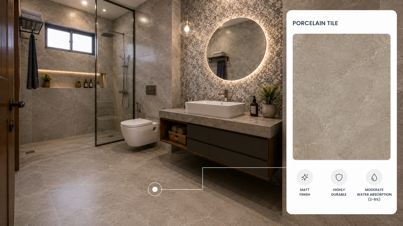 Porcelain tiles