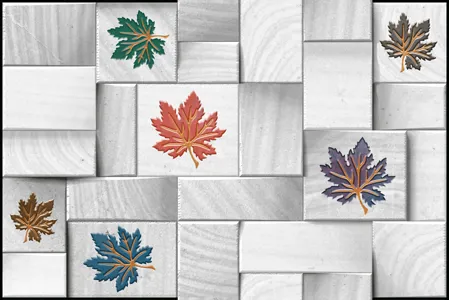 1113 300x450mm Matte Ceramic tile in a floral look