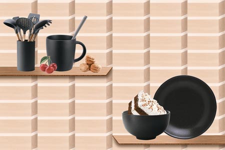 20933-HL2 300x450mm Glossy Ceramic tile in a highlighter look