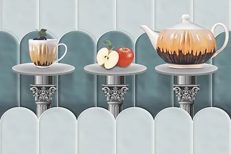 10794-HL1 300x450mm Glossy Ceramic tile in a subway look