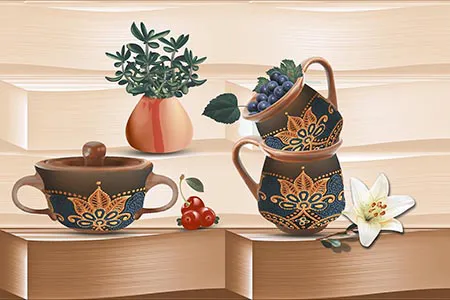 Glossy Finish 10816-HL2 Ceramic 300x450mm