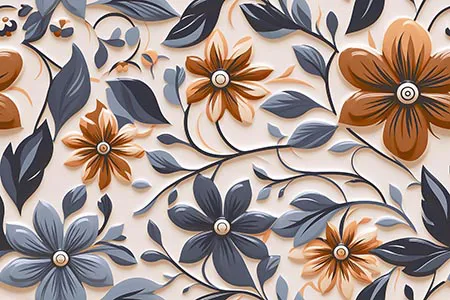 10864-HL 300x450mm Glitter Ceramic tile in a floral, decor look