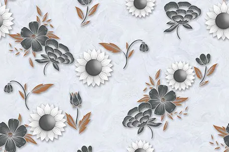 10865-HL 300x450mm Glitter Ceramic tile in a floral, decor look