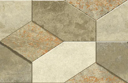 Hexa 04 300x450mm Matte Ceramic tile in a stone look