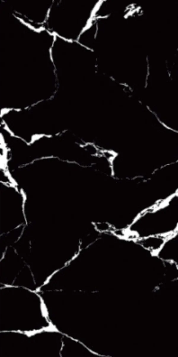 VIDA BLACK 600x1200mm Glitter GVT tile in a marble look