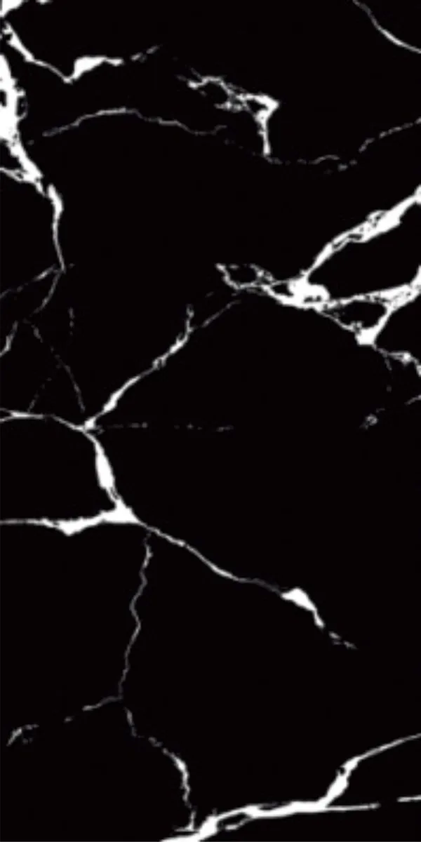 VIDA BLACK 600x1200mm Glitter GVT tile in a marble look