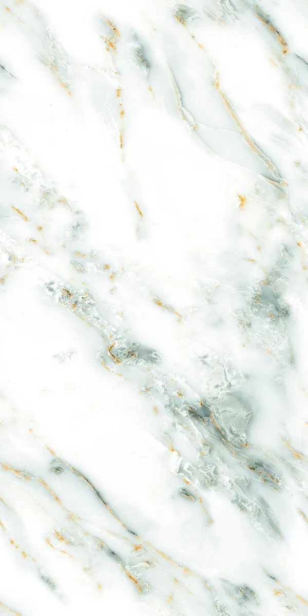 60120GL OCEAN GREEN 600x1200mm Glossy PGVT tile in a marble look