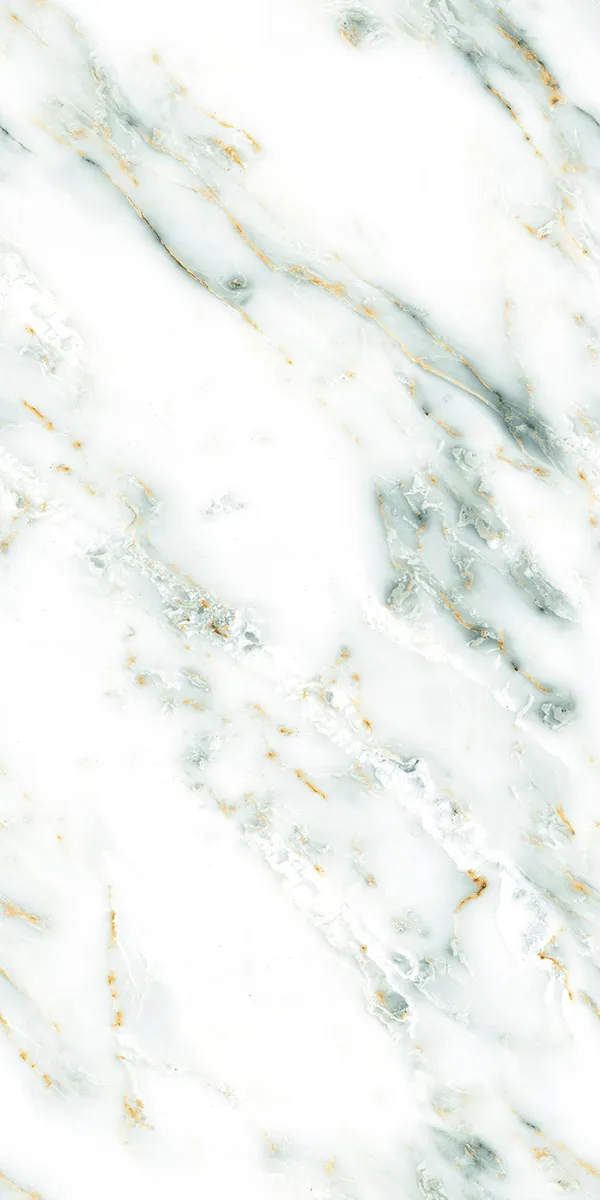 60120GL OCEAN GREEN 600x1200mm Glossy PGVT tile in a marble look