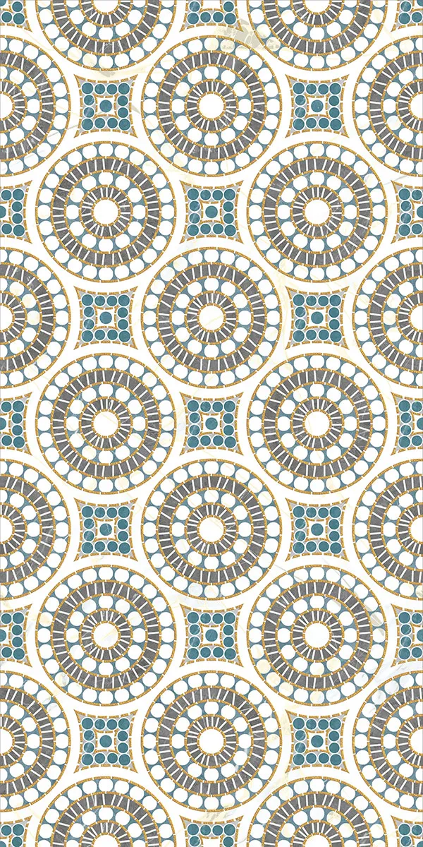 Glossy Finish Aqua Gold Decore PGVT 600x1200mm