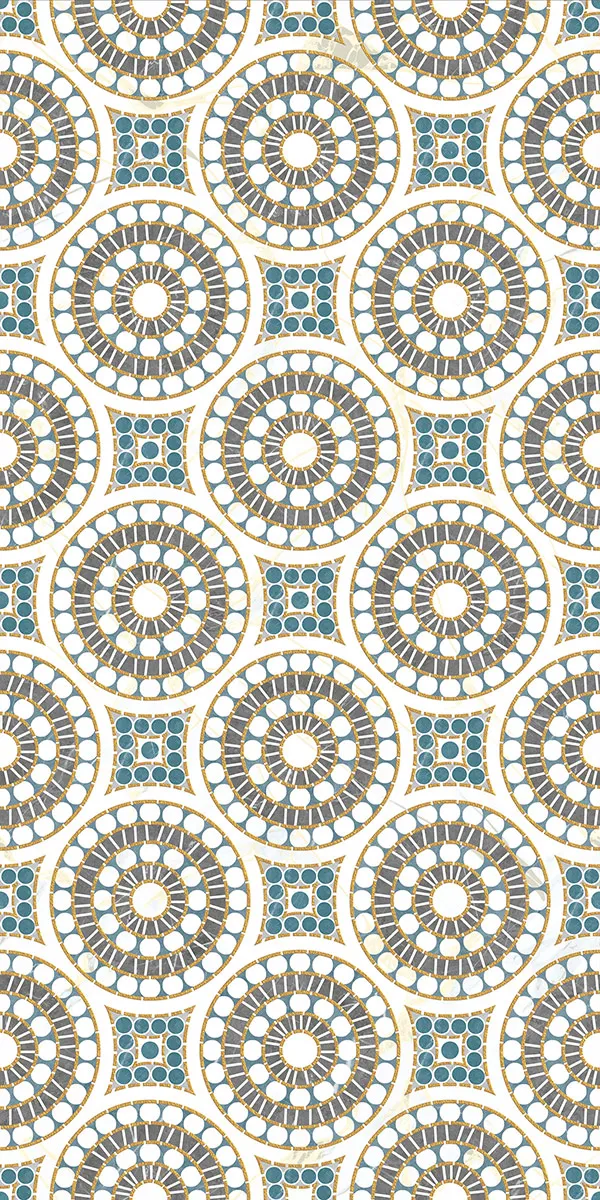 Glossy Finish Aqua Gold Decore PGVT 600x1200mm