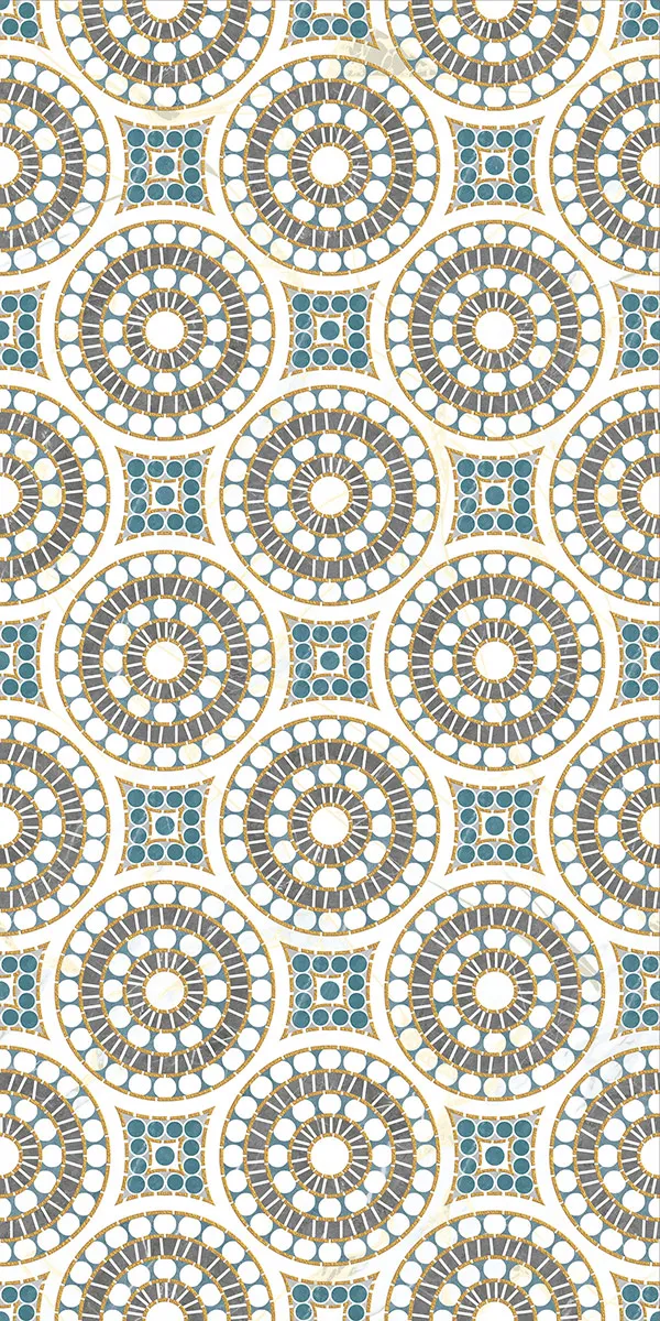 Glossy Finish Aqua Gold Decore PGVT 600x1200mm