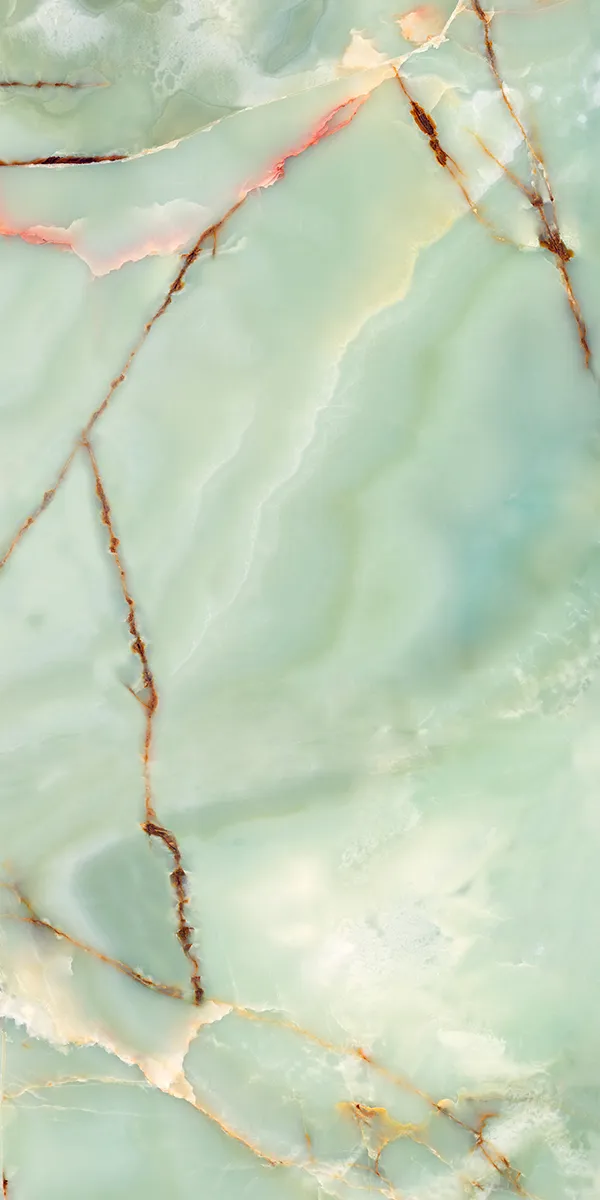 Iris 1043 600x1200mm Semi Highglossy PGVT tile in a marble look
