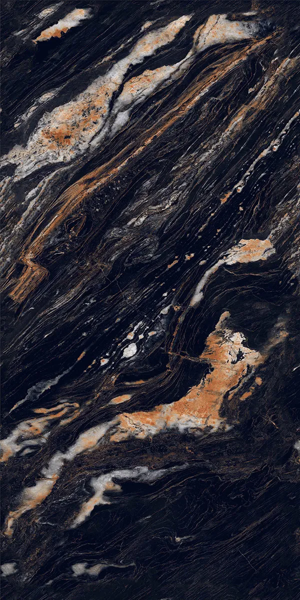 High Glossy Finish Artsy Nero PGVT 600x1200mm