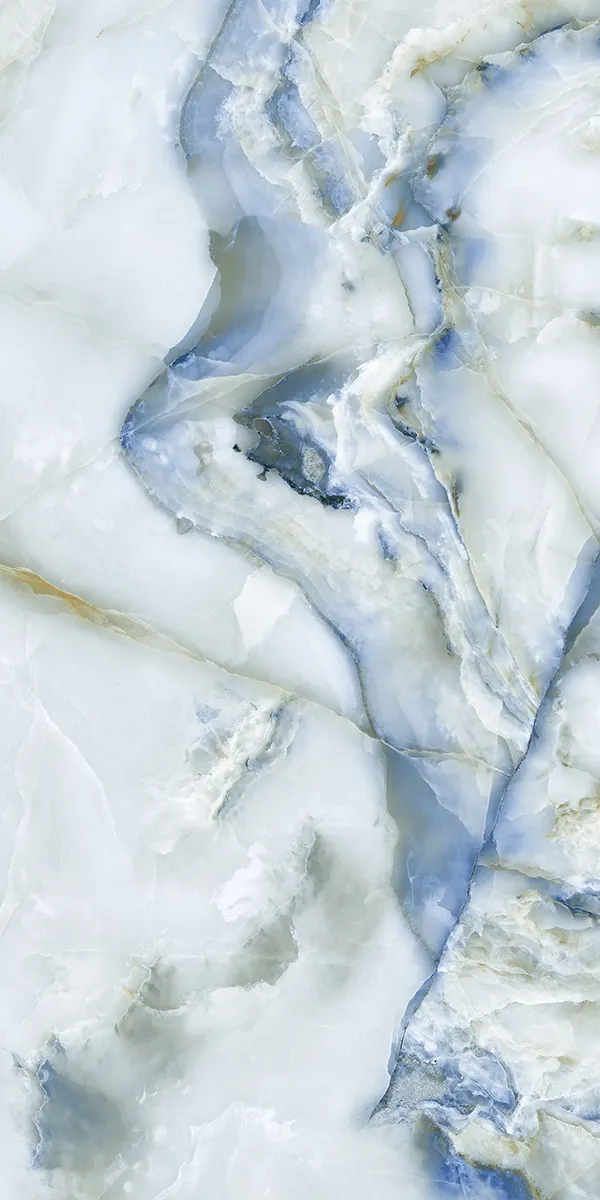 Iris 1042 Natural 600x1200mm Semi Highglossy PGVT tile in a marble look