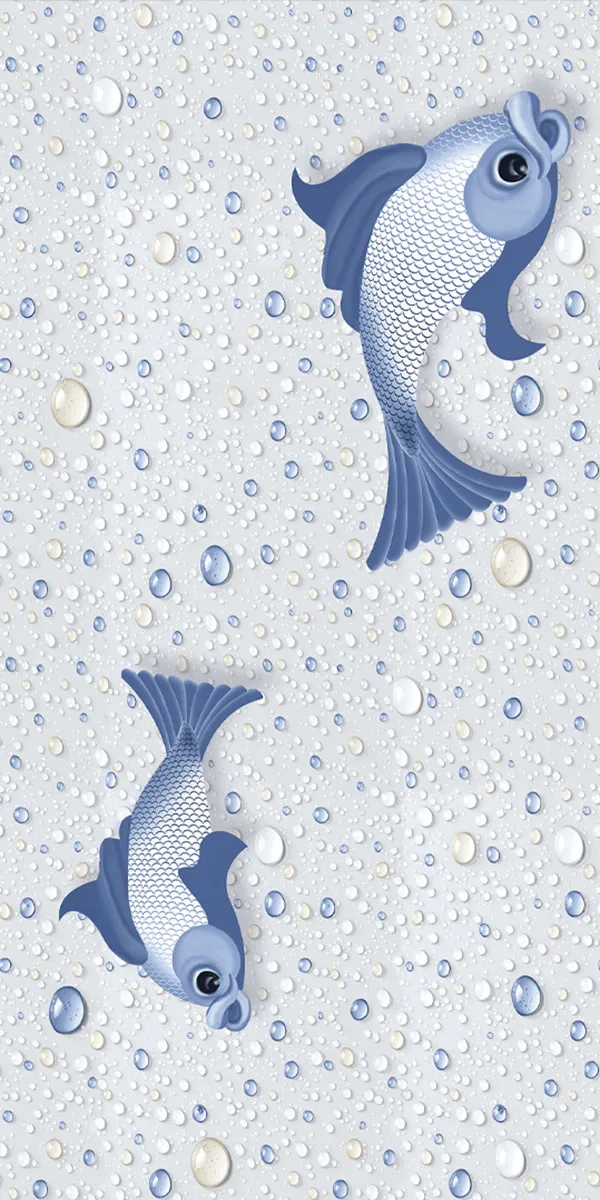 Glossy Finish Sea Decor P1 600x1200mm