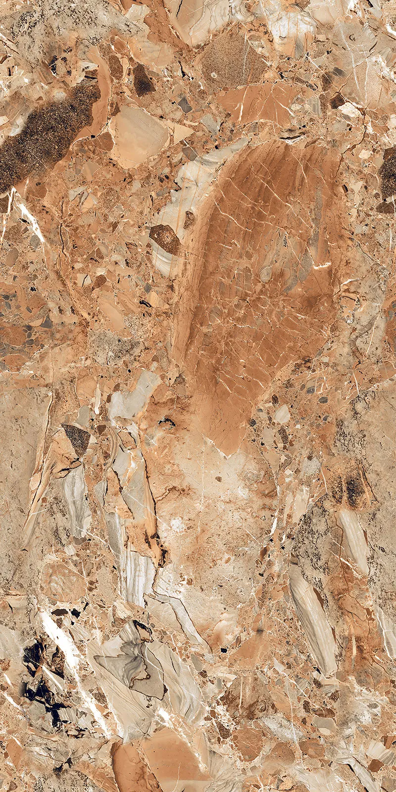 High Glossy Finish EL Breccia Rajwadi(800x1600) PGVT 800x1600mm