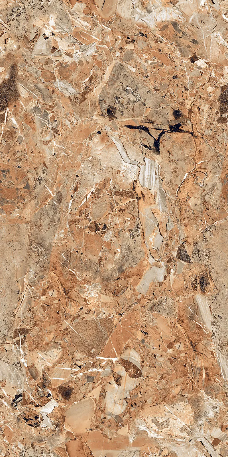 High Glossy Finish EL Breccia Rajwadi(800x1600) PGVT 800x1600mm