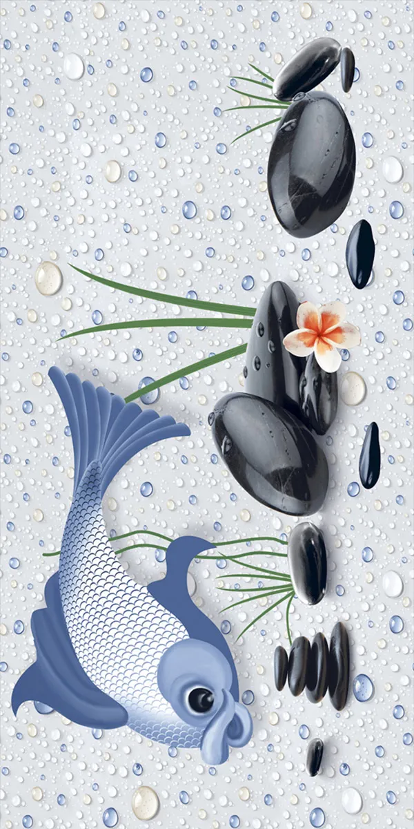 Glossy Finish Sea Decor P2 PGVT 600x1200mm