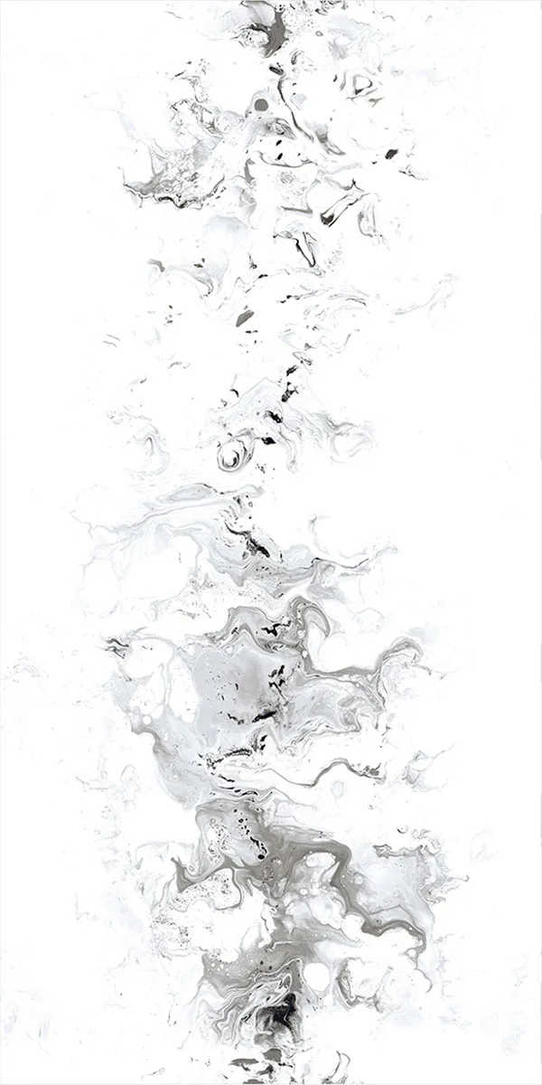 Impala White 600x1200mm Glossy PGVT tile in a marble look
