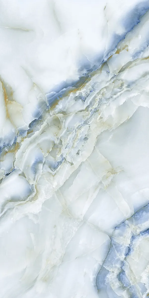 Iris 1042 Natural 600x1200mm Semi Highglossy PGVT tile in a marble look