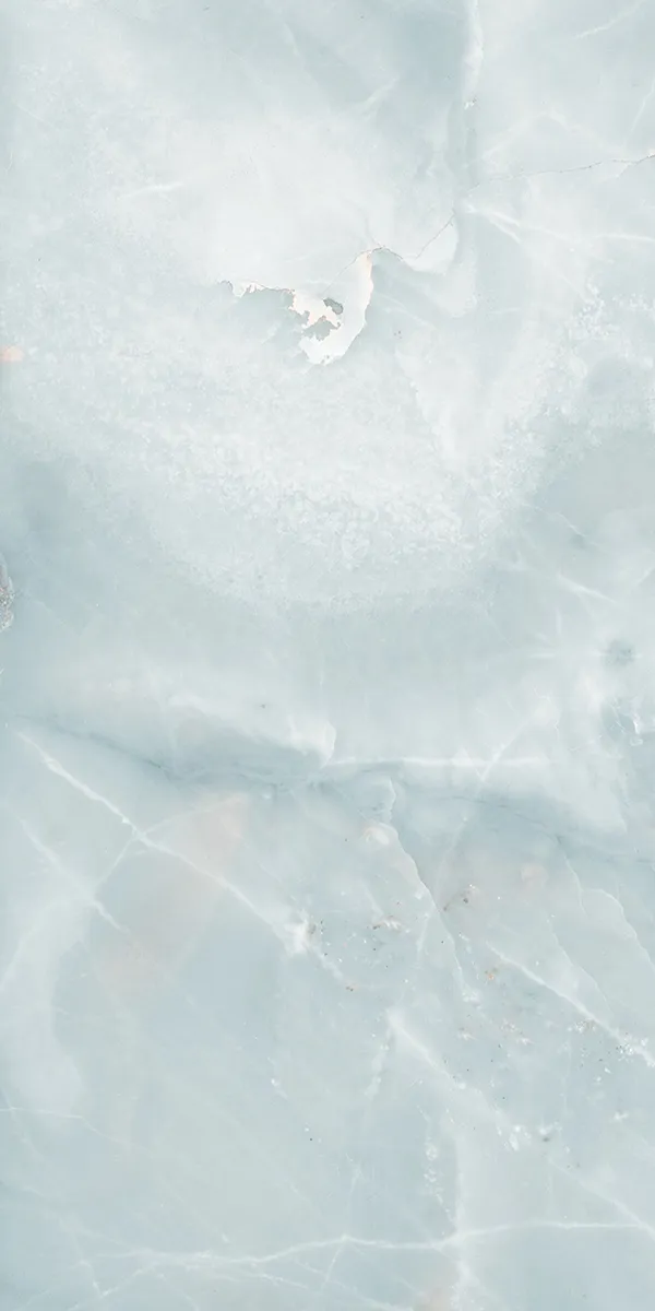 Pantone Himalayan Aqua 600x1200mm Semi Highglossy PGVT tile in a marble look