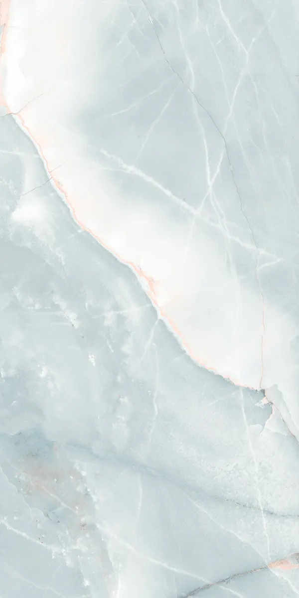 Pantone Himalayan Aqua 600x1200mm Semi Highglossy PGVT tile in a marble look