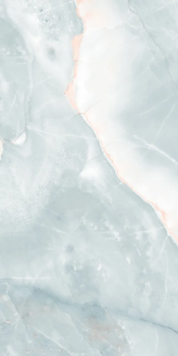 Pantone Himalayan Aqua 600x1200mm Semi Highglossy PGVT tile in a marble look