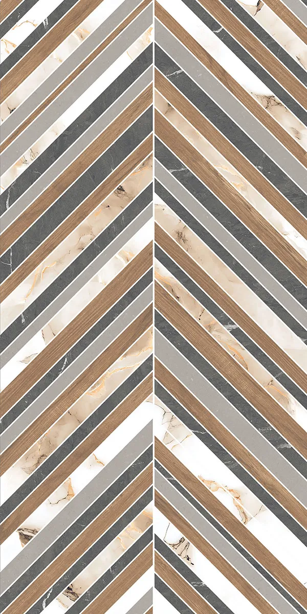 Glossy Finish Sabia Biege Decor PGVT 600x1200mm