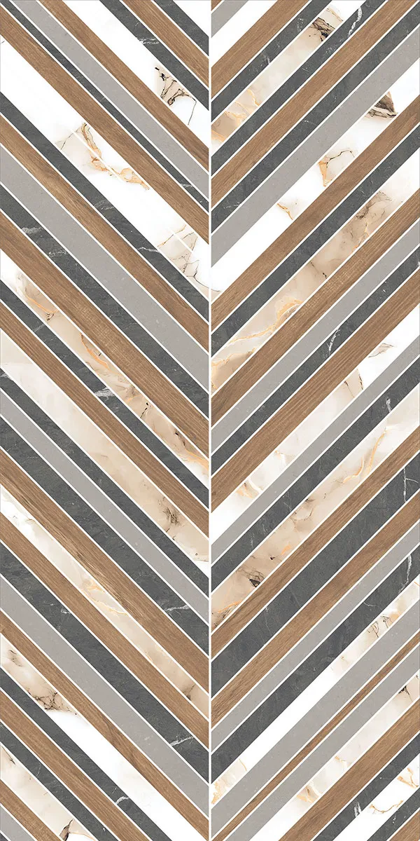 Glossy Finish Sabia Biege Decor PGVT 600x1200mm