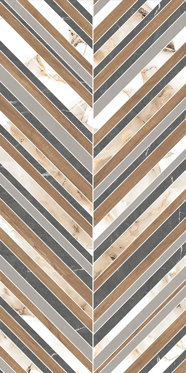 Glossy Finish Sabia Biege Decor PGVT 600x1200mm