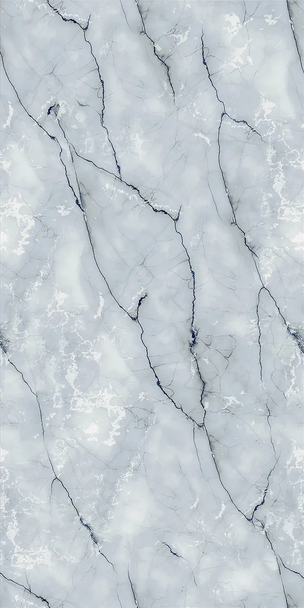 Seaol Grey 600x1200mm Glossy PGVT tile in a marble look