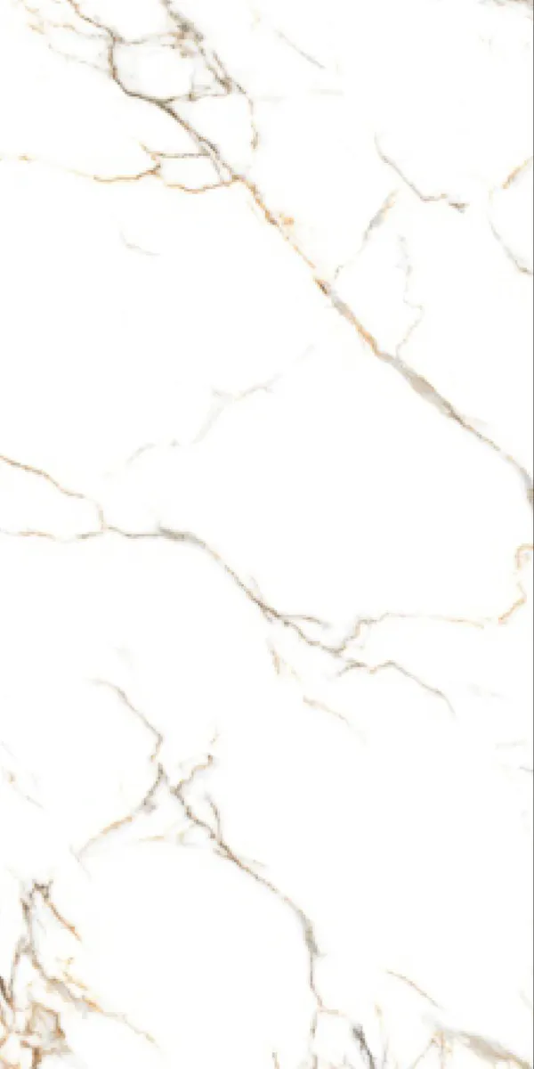 Glossy Finish Statuario Ocean Golden PGVT 600x1200mm