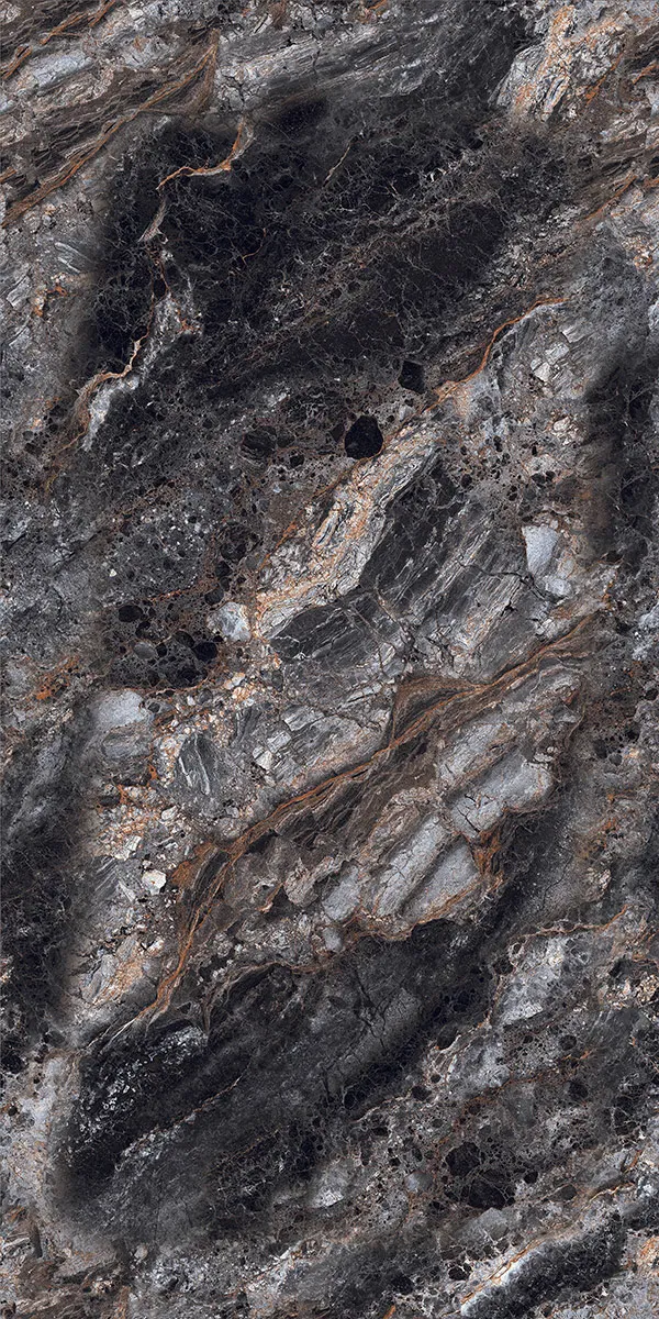 High Glossy Finish Willy Black PGVT 600x1200mm